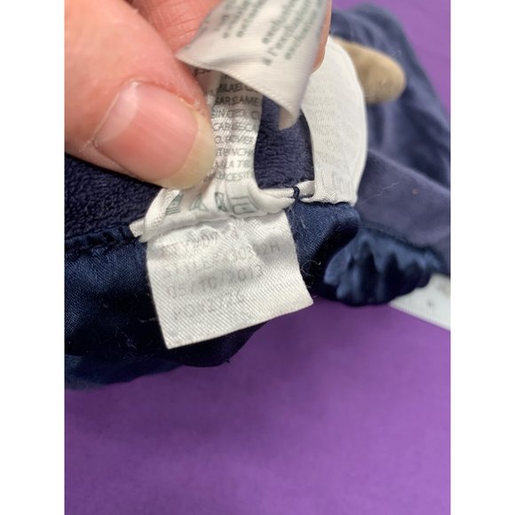 Carters Child Of Mine 2013 My First Bear Brown Blue Lovie Security Blanket Minky - Picture 6 of 7